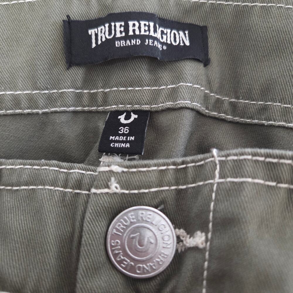 Men's NWT True Religion Baggy Cargo Pants, Size 36